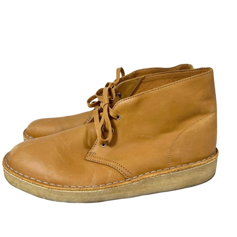 Men's Tan Leather Chukka Boots - Classic Lace-Up